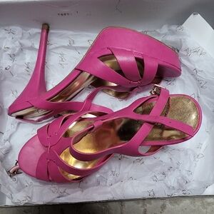 Elegant Pink Strappy Heels